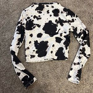 Cow print crop top